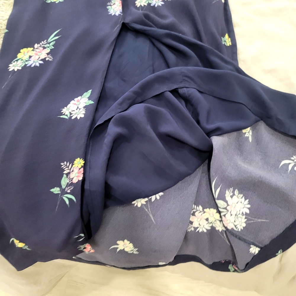 MAJORELLE Copacabana  Midi dress Navy And Floral Print Size Medium - Picture 8 of 14